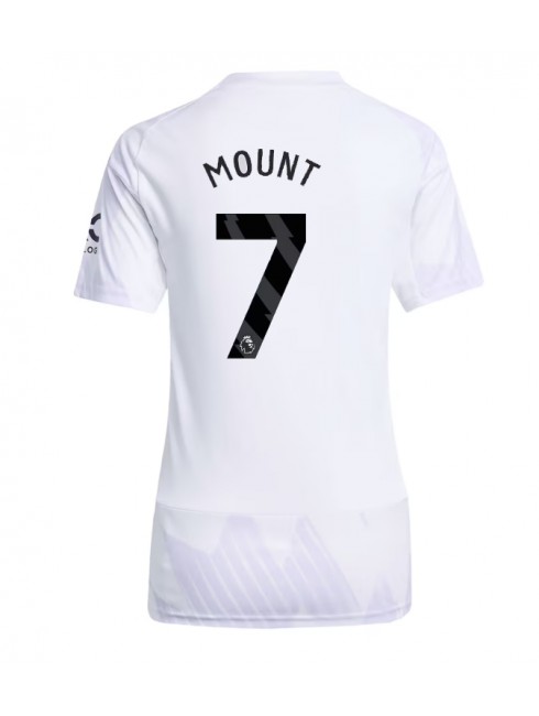 Billige Manchester United Mason Mount #7 Bortedrakt Dame 2025-26 Kortermet Billige Manchester United Mason Mount #7 Bortedrakt Dame 2025-26 Kortermet